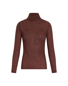 Kayden Turtleneck in Deep Redwood