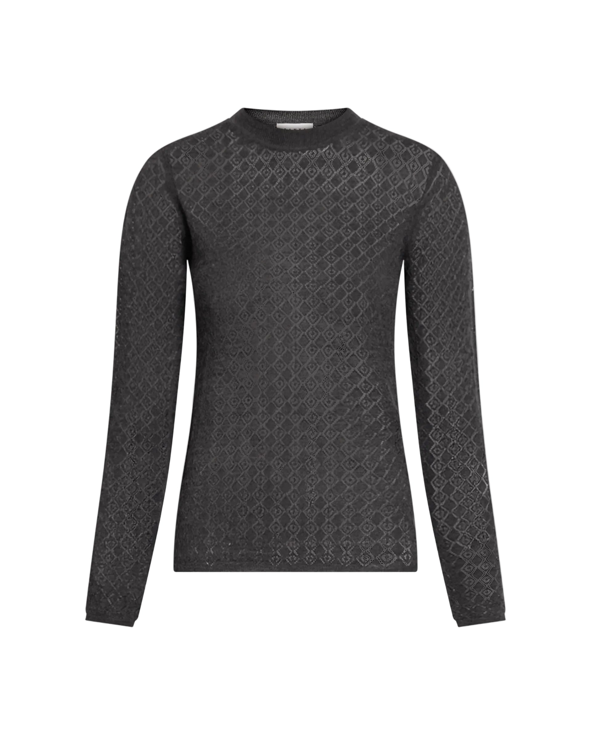 Crew Neck Kayden Knit in Dark Heather Gray