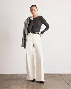 Crew Neck Kayden Knit in Dark Heather Gray