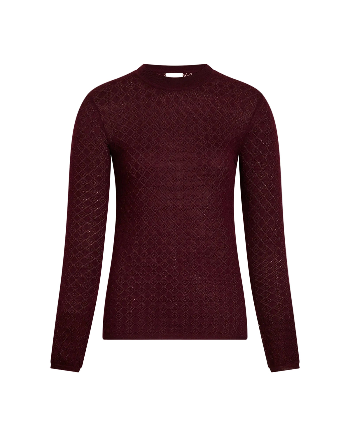 Crew Neck Kayden Knit in Blackberry