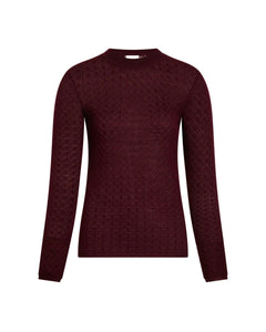Crew Neck Kayden Knit in Blackberry