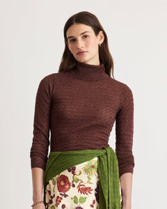 Kayden Turtleneck in Deep Redwood