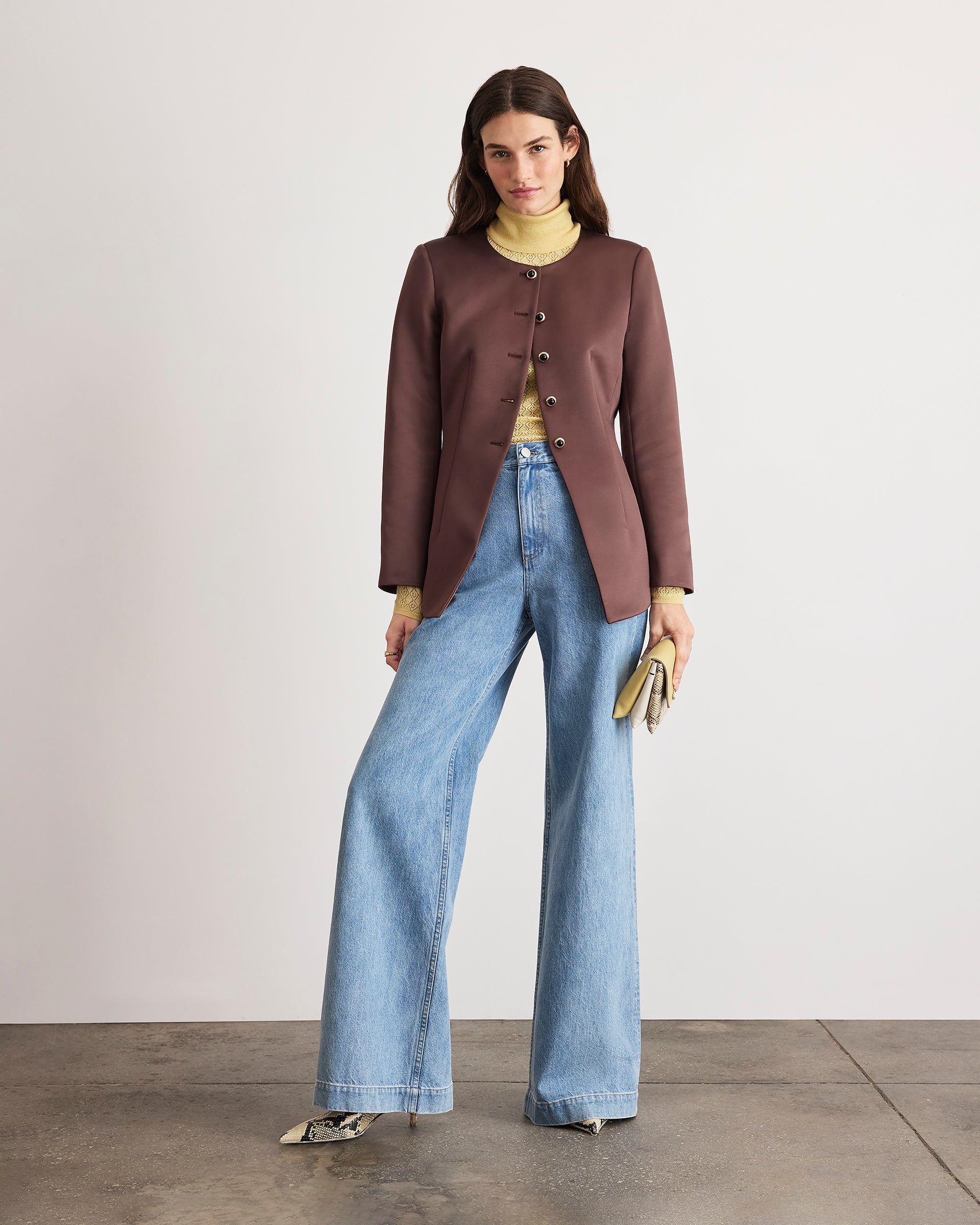 Heather Blazer in Chocolate