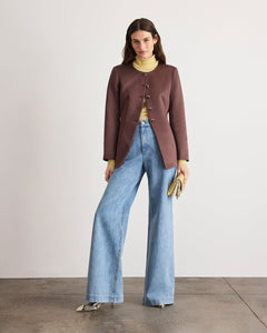 Heather Blazer in Chocolate