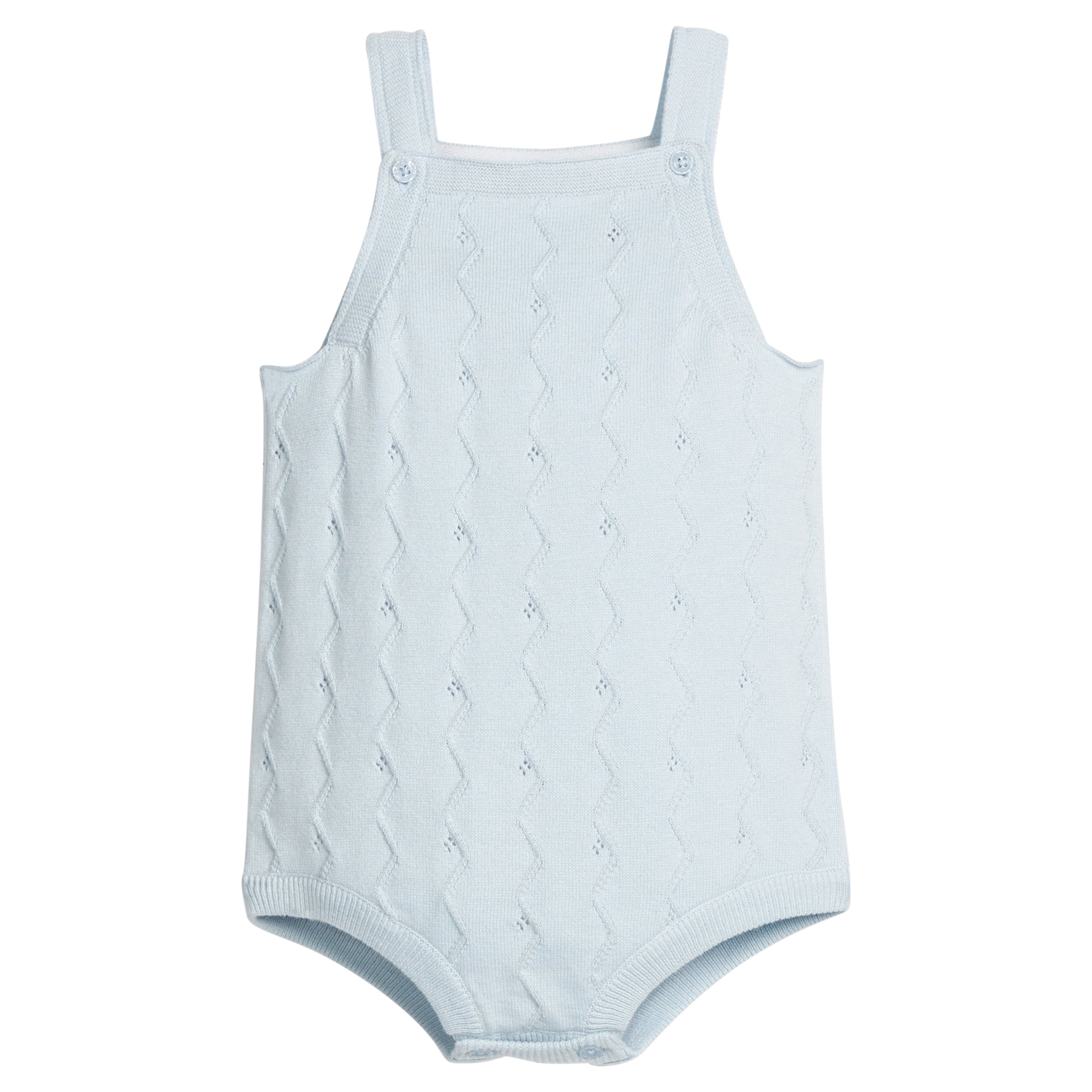 little english classic children's clothing baby boys light blue pointelle knit bubble 