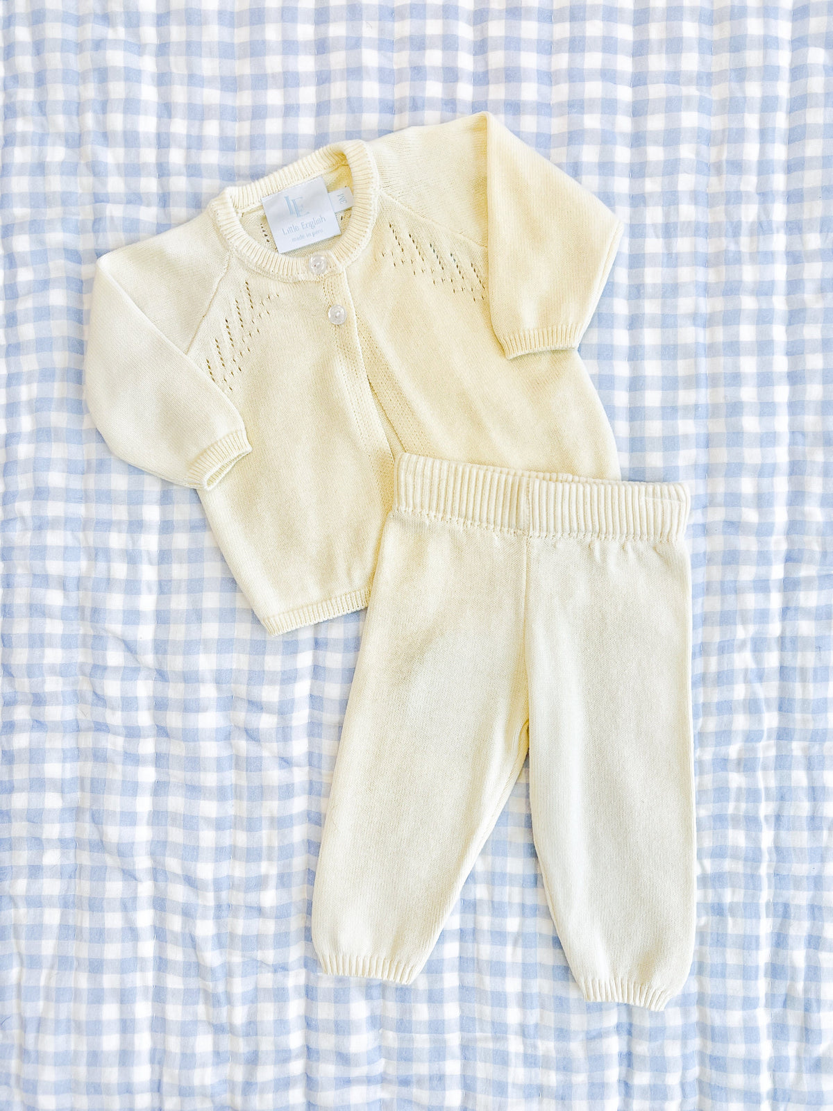 Pointelle Knit Set in Cream