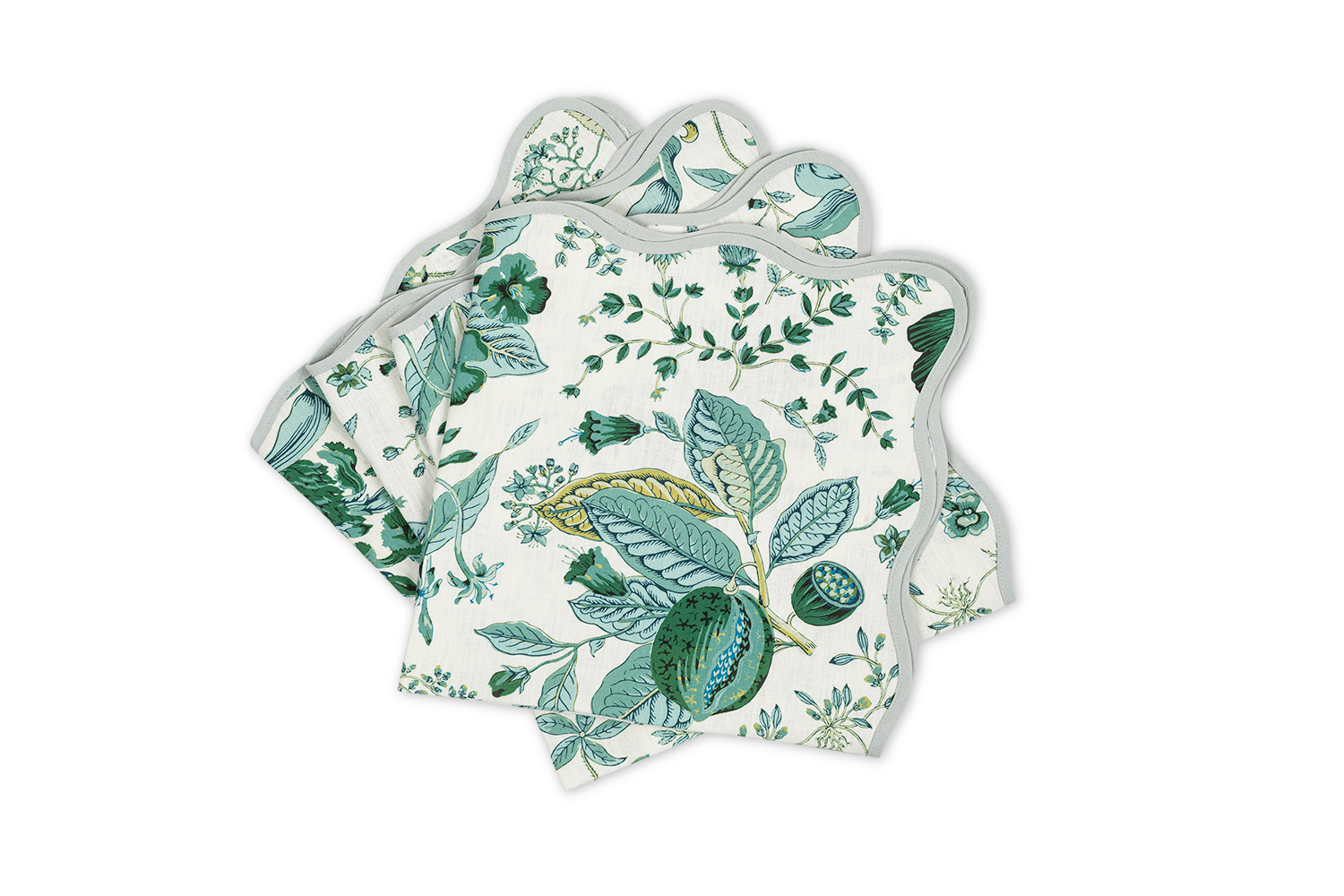 Matouk Schumacher Pomegranate Napkins in Emerald, Set of 4