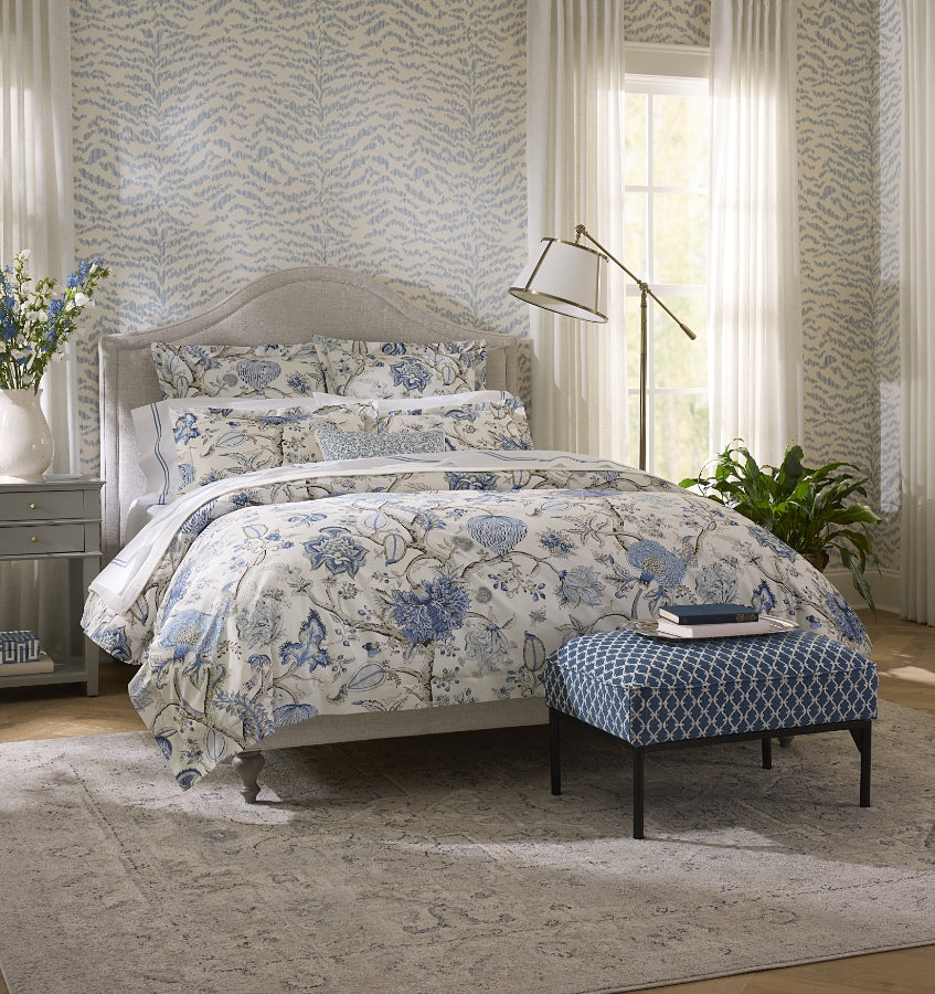 Pondicherry Duvet Cover in Sea