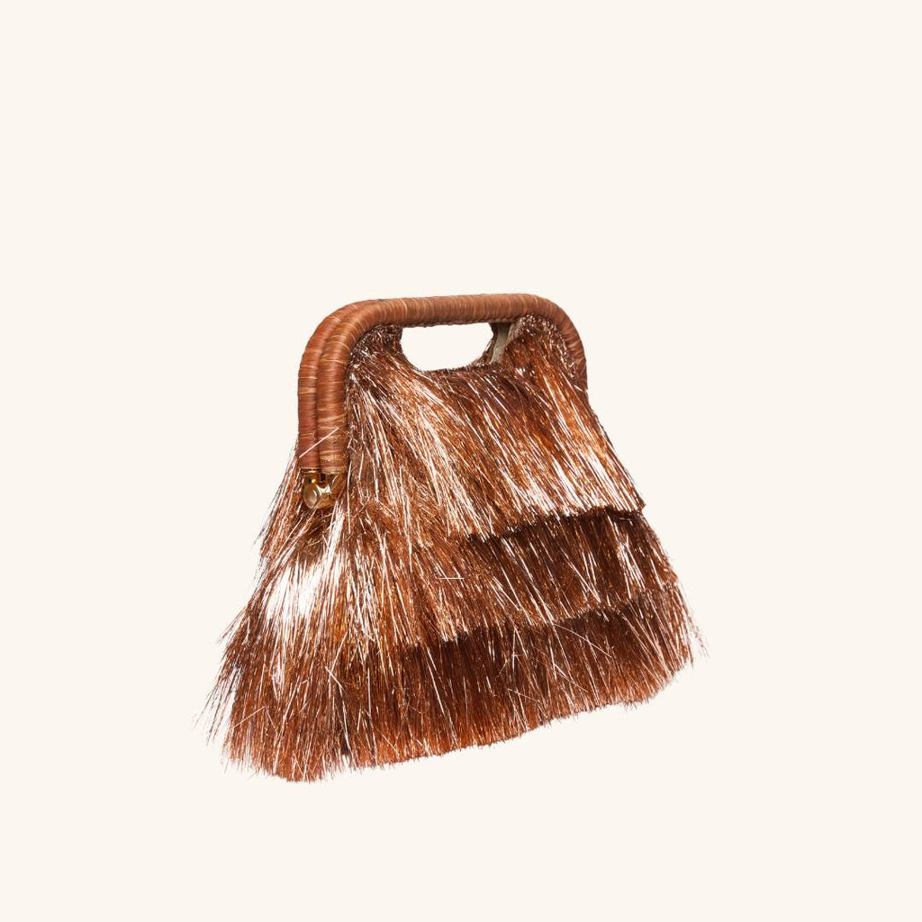 The Flamands Fringe Tote Disco in Cocoa