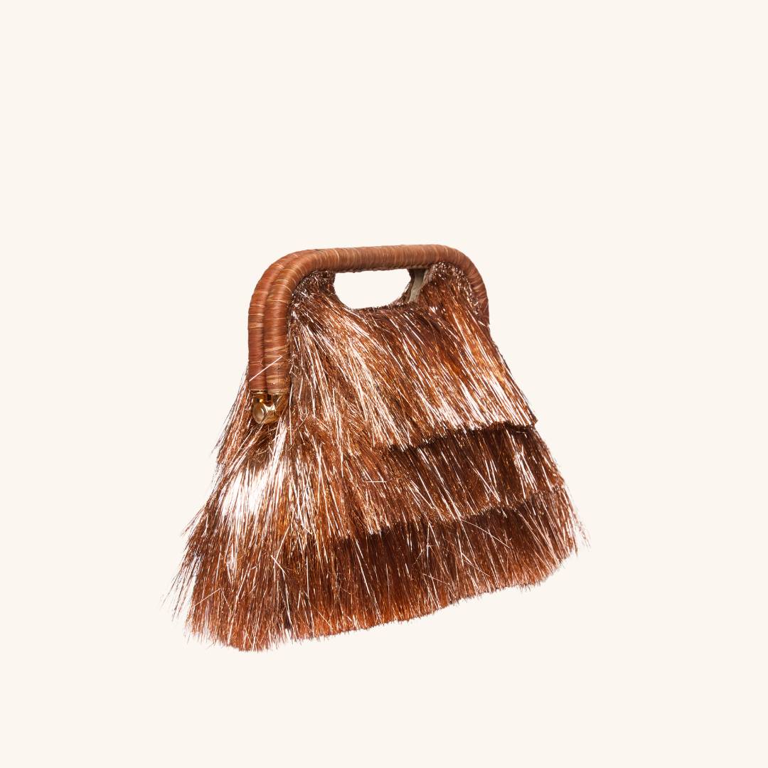 The Flamands Fringe Tote Disco in Cocoa