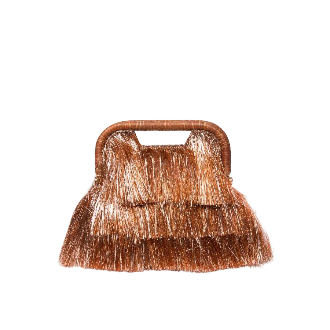 The Flamands Fringe Tote Disco in Cocoa