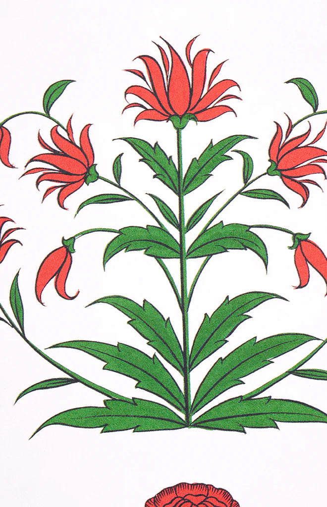 Poppy Stripes Wallpaper in Red