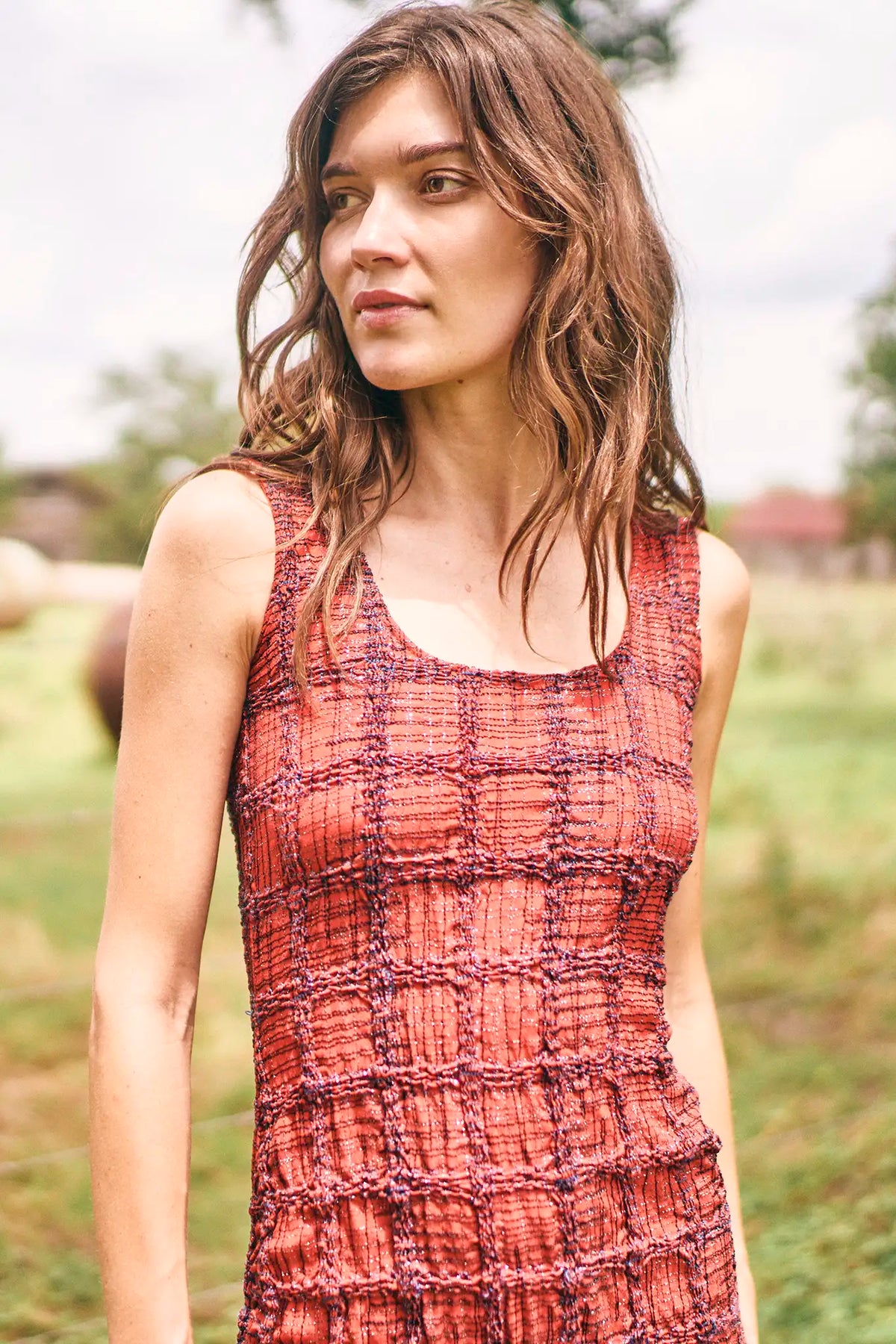 Portia Dress in Terracotta