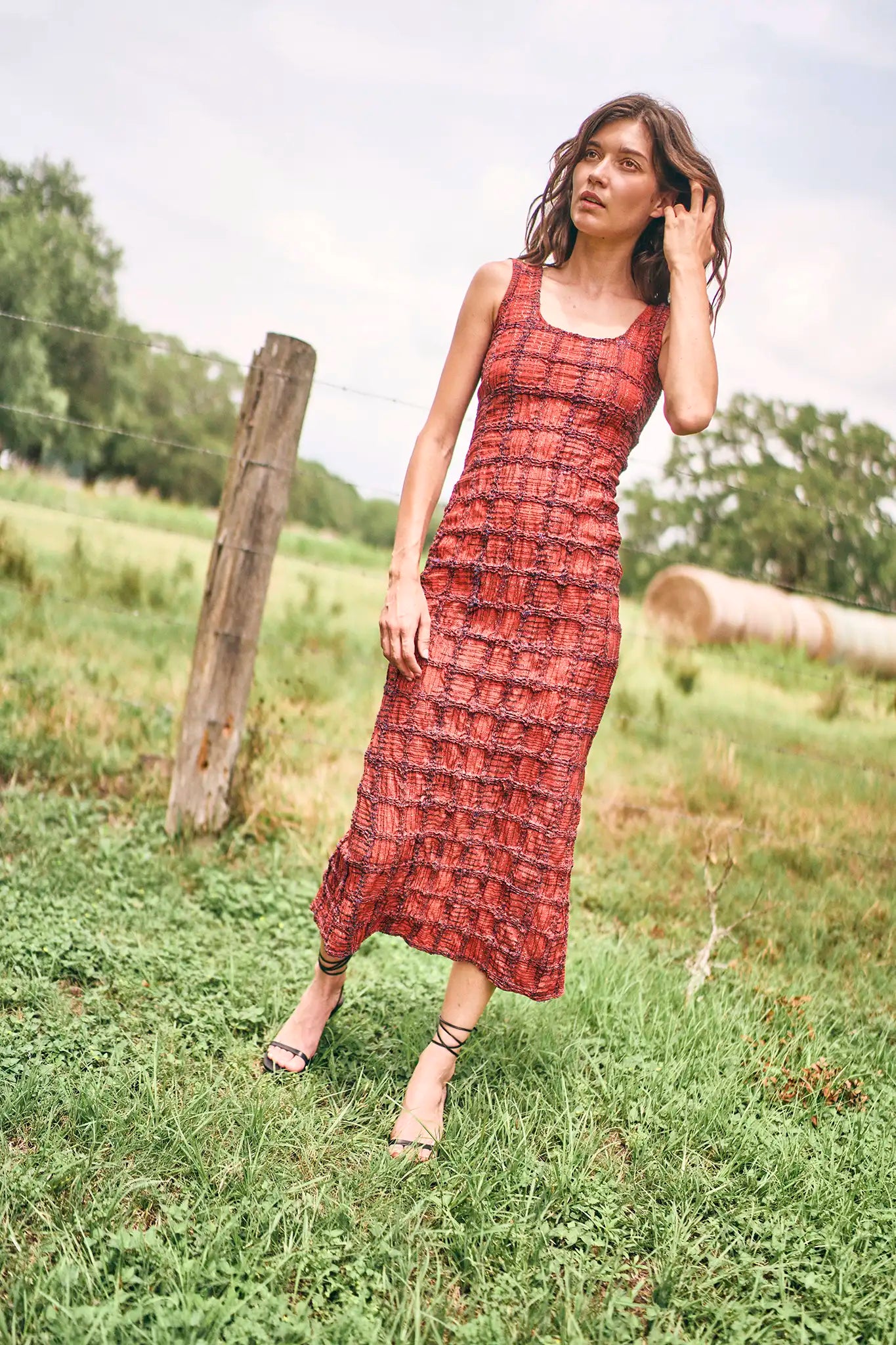 Portia Dress in Terracotta