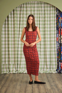 Portia Dress in Terracotta