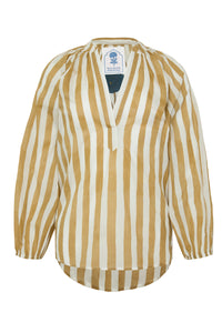 Porto Popover in Khaki Stripes