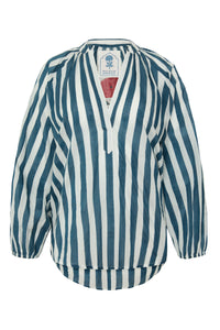 Porto Popover in Navy Stripes