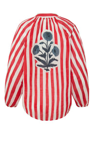 Porto Popover in Red Stripes