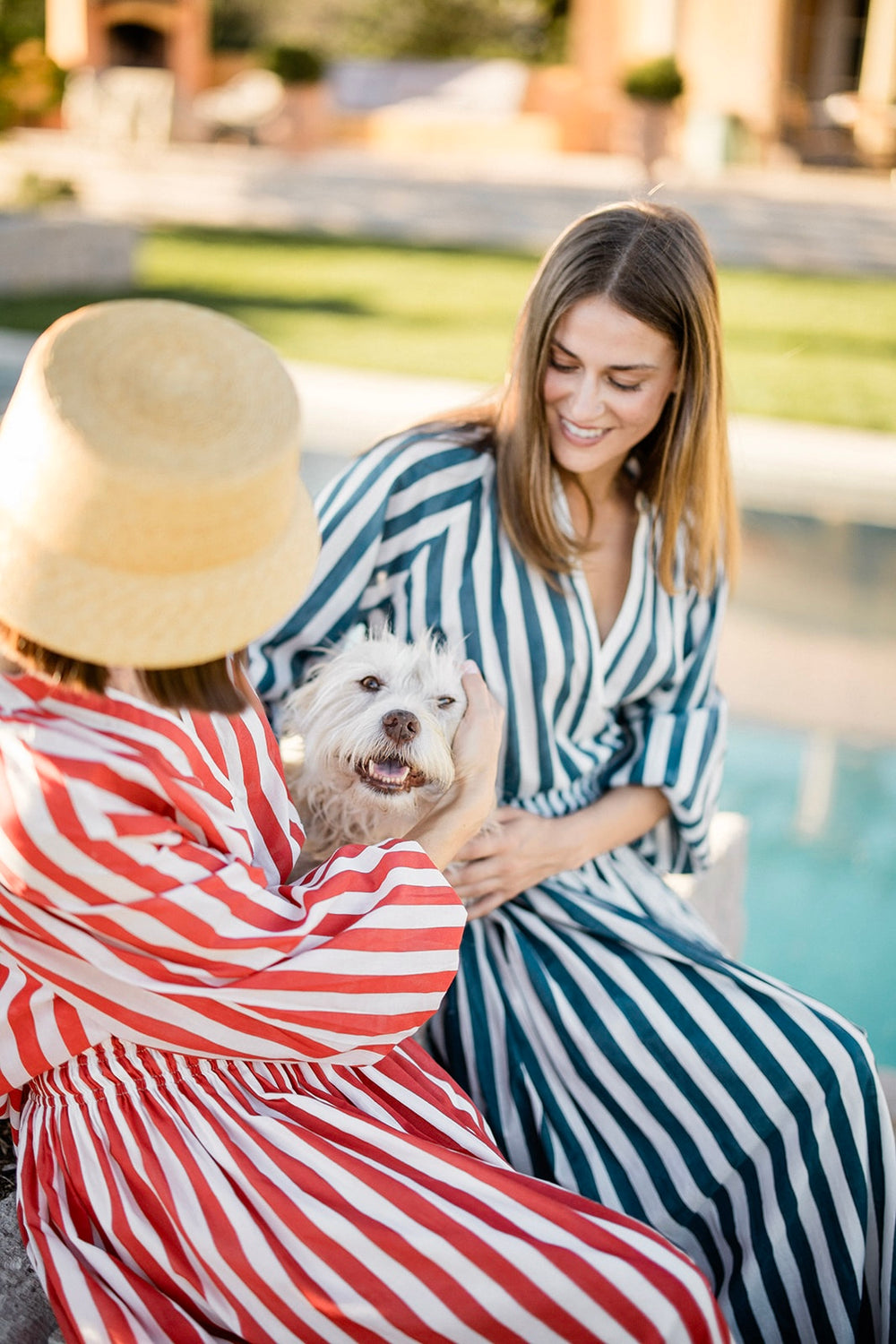 Porto Popover in Navy Stripes
