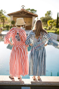 Porto Popover in Navy Stripes