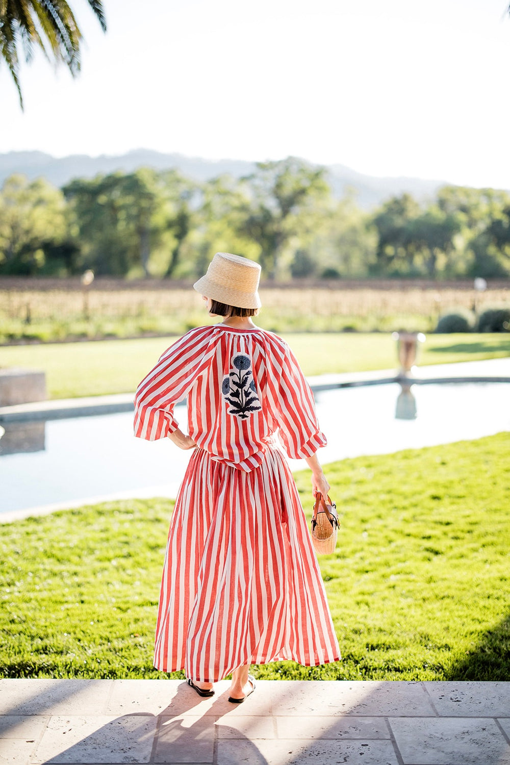 Porto Popover in Red Stripes