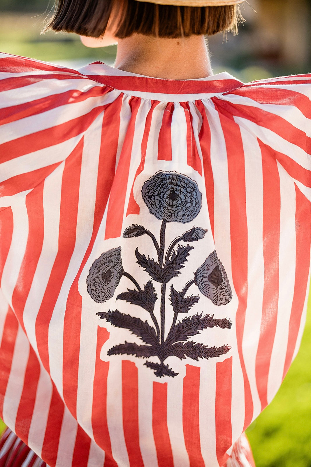 Porto Popover in Red Stripes