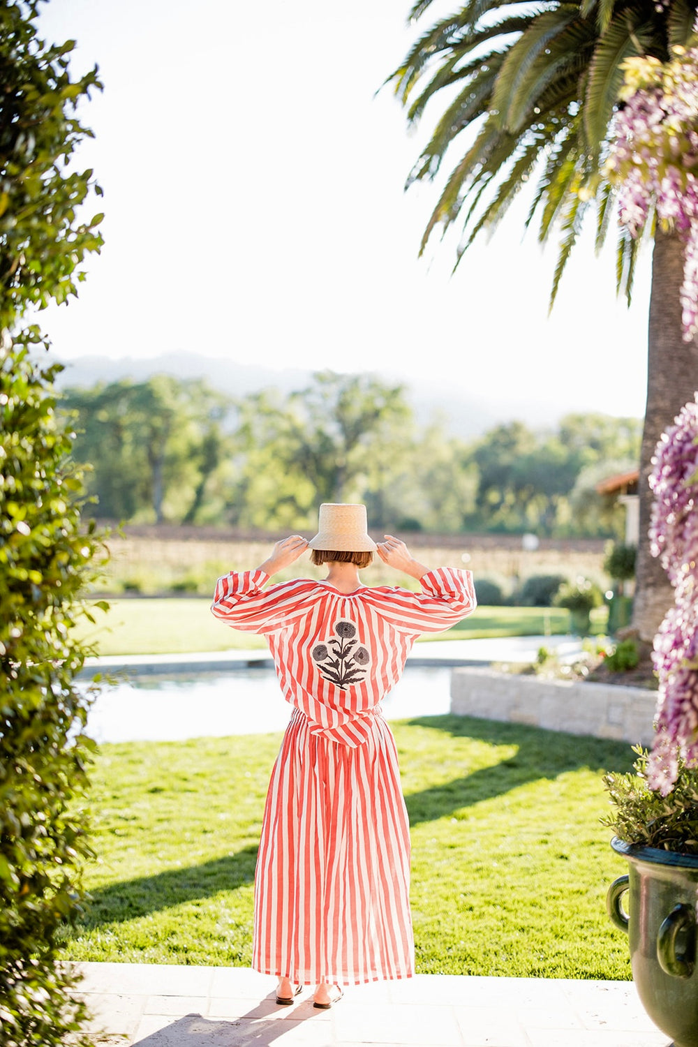 Porto Skirt in Red Stripes