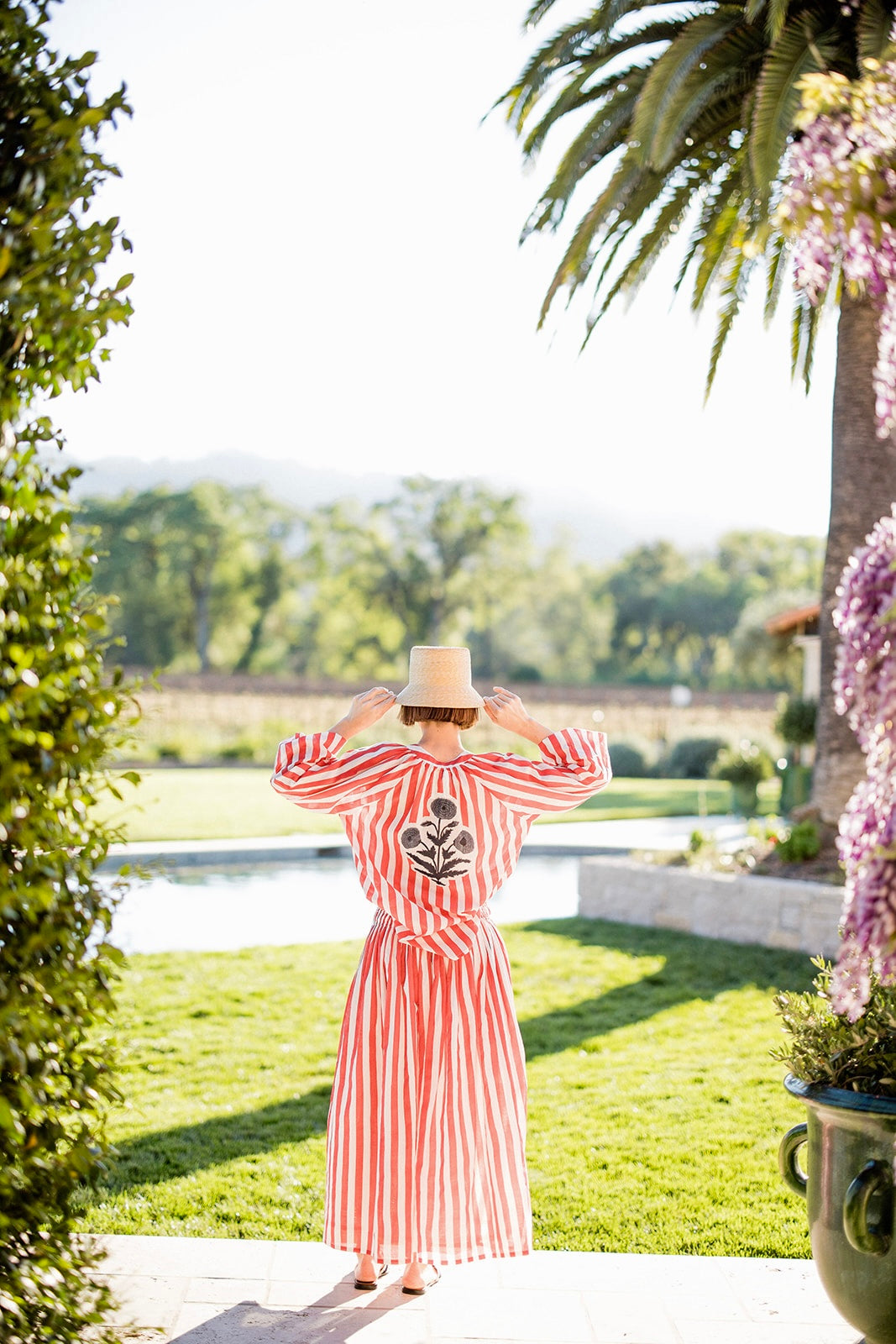 Porto Skirt in Red Stripes