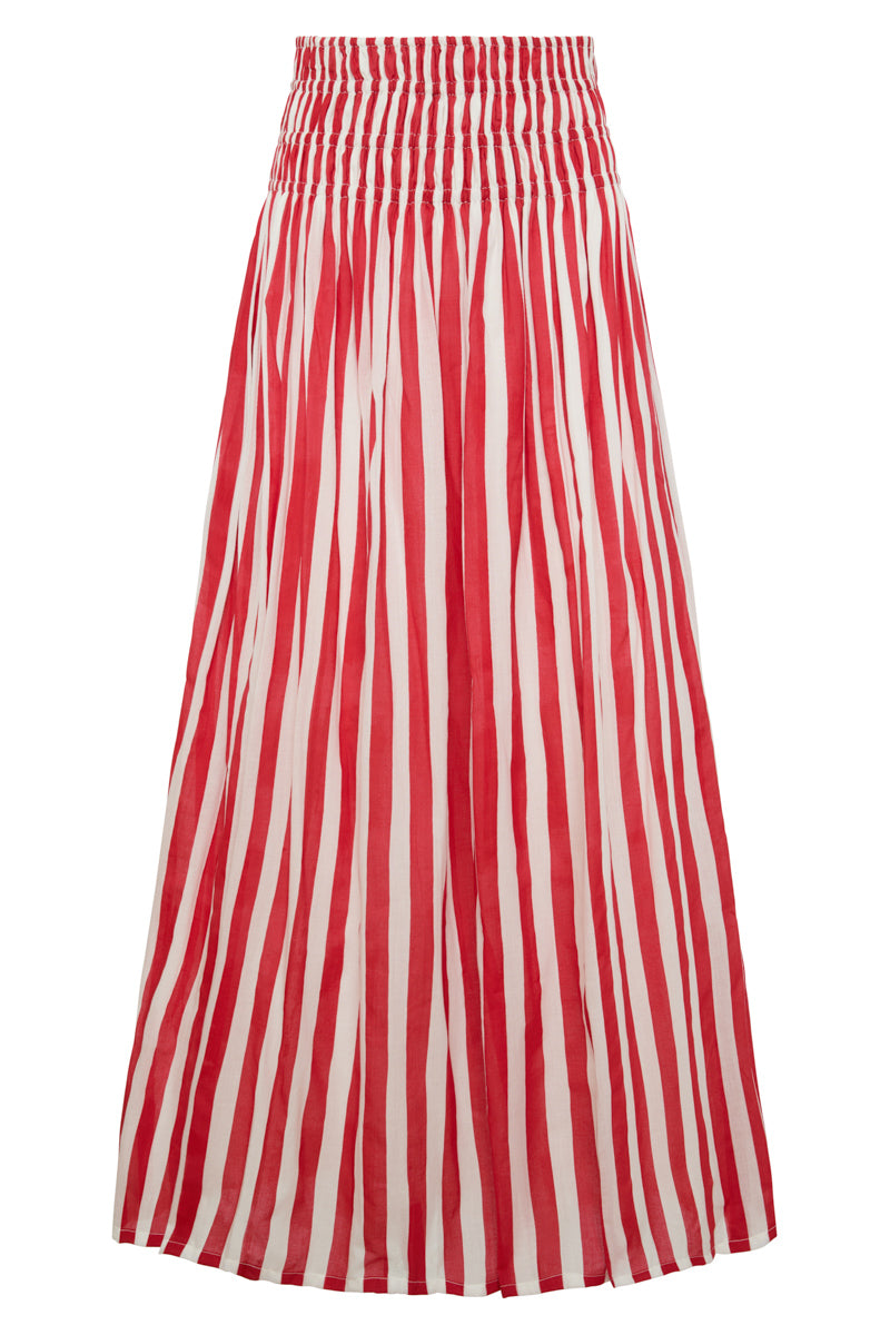 Porto Skirt in Red Stripes