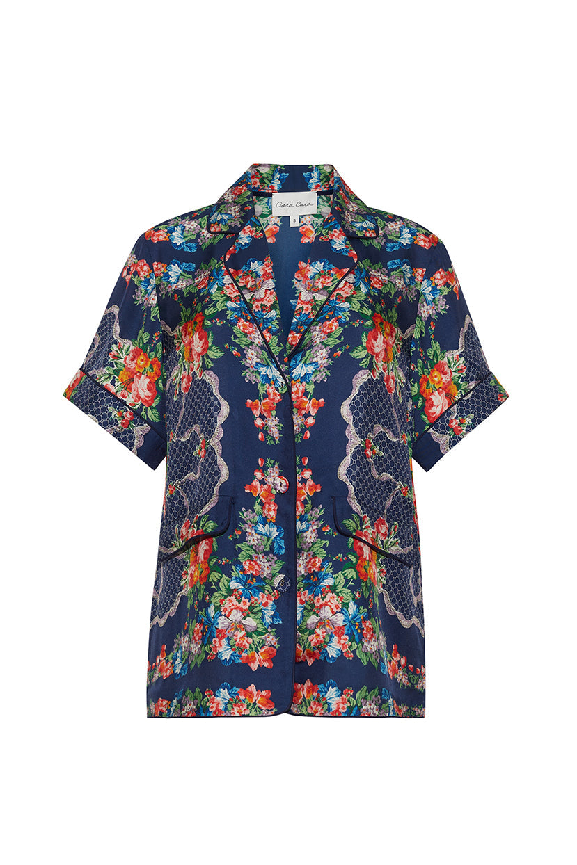 Portofino Top in Gemma Scarf Navy