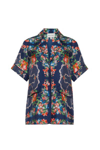 Portofino Top in Gemma Scarf Navy