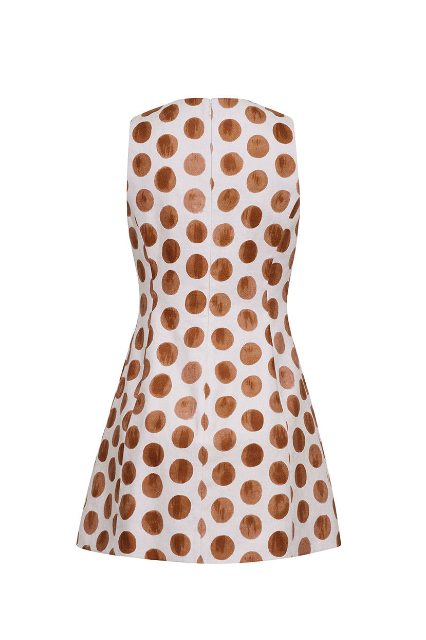 Posie Dress in Celeste Spot Ginger