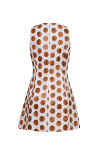 Posie Dress in Celeste Spot Ginger