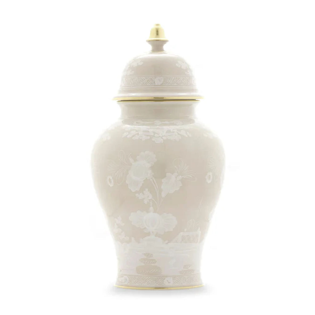 Oriente Italiano Potiche Vase With Cover in Meringa