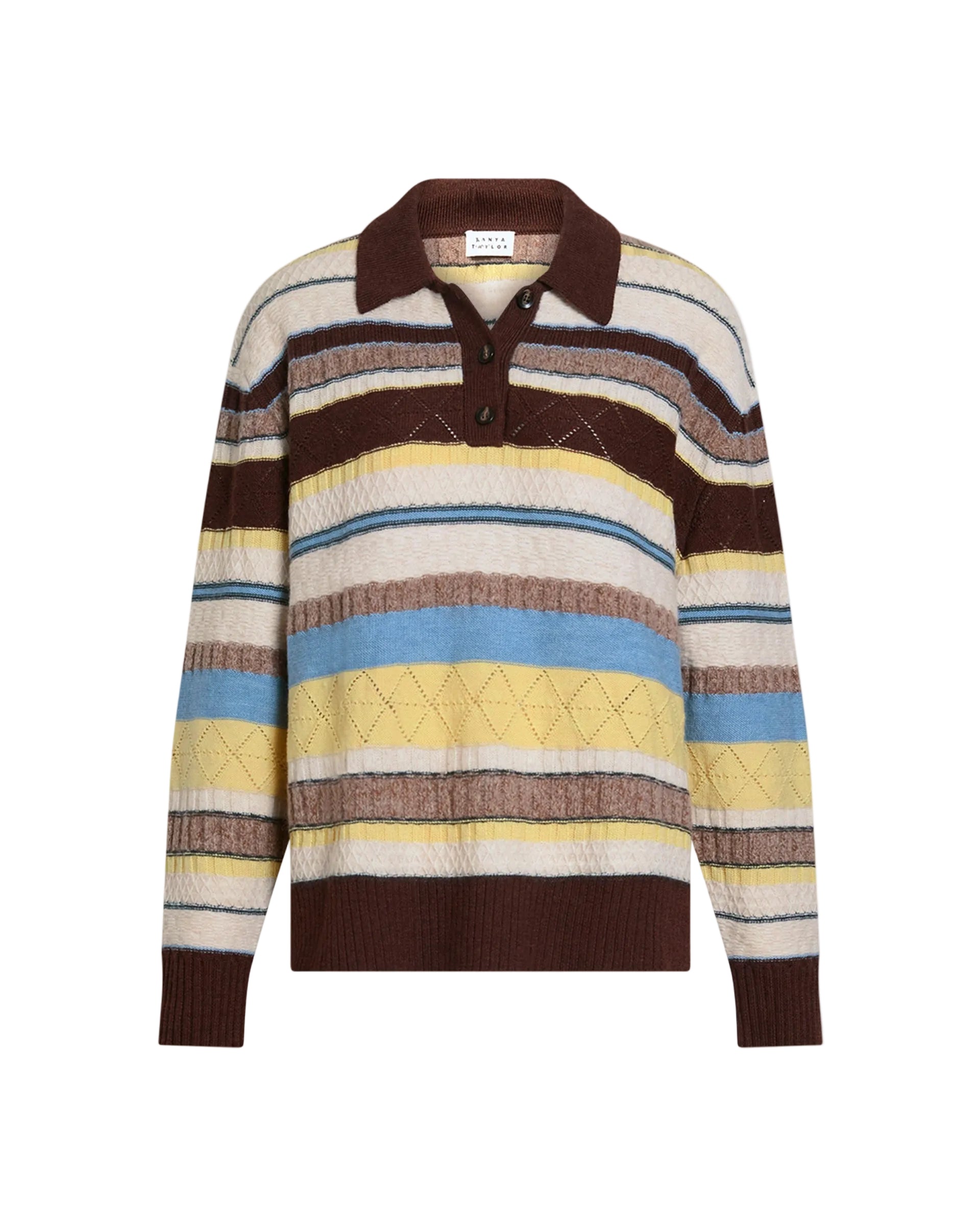 Prescott Sweater in Dark Fig/Wheat Multi