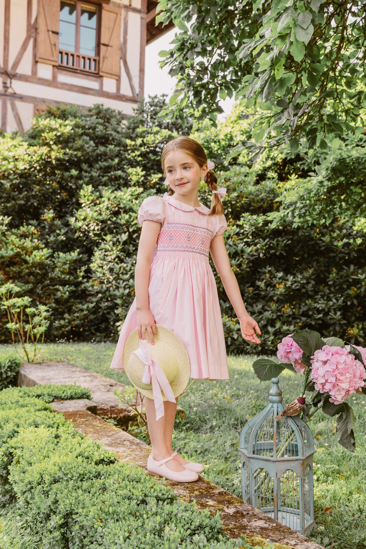Princess Charlotte Heirloom Pink Smocked Dress