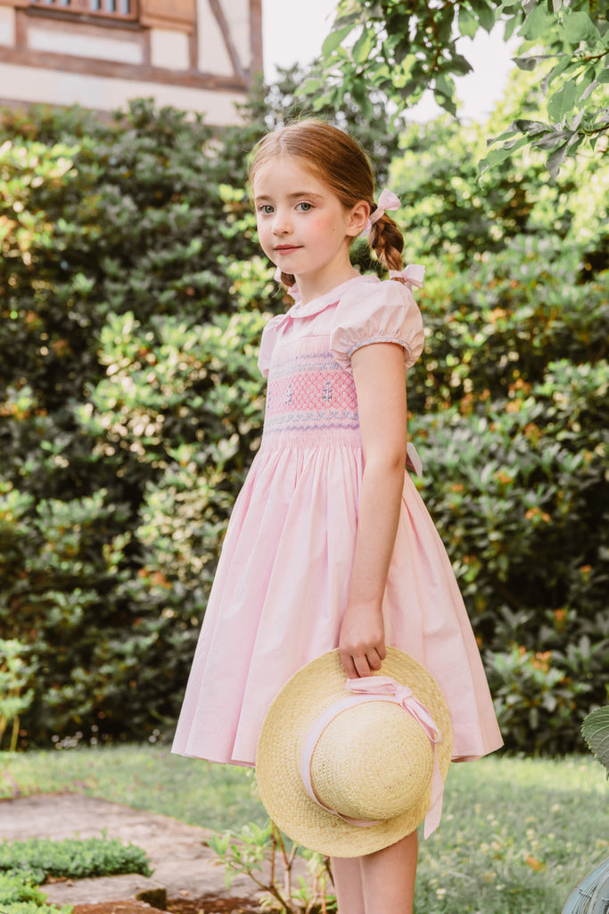 Princess Charlotte Heirloom Pink Smocked Dress