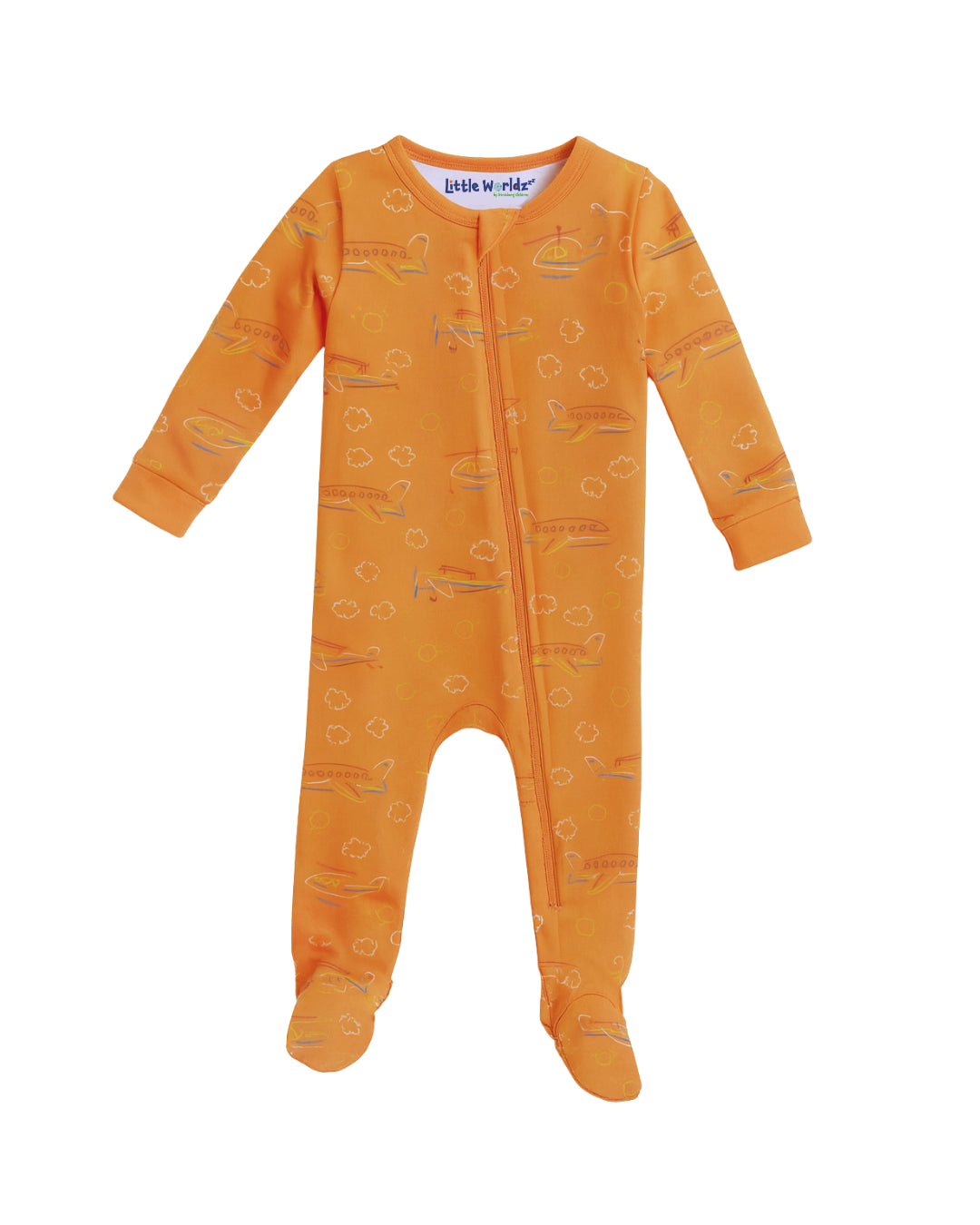 Helicopter Bamboo Zipper Footie