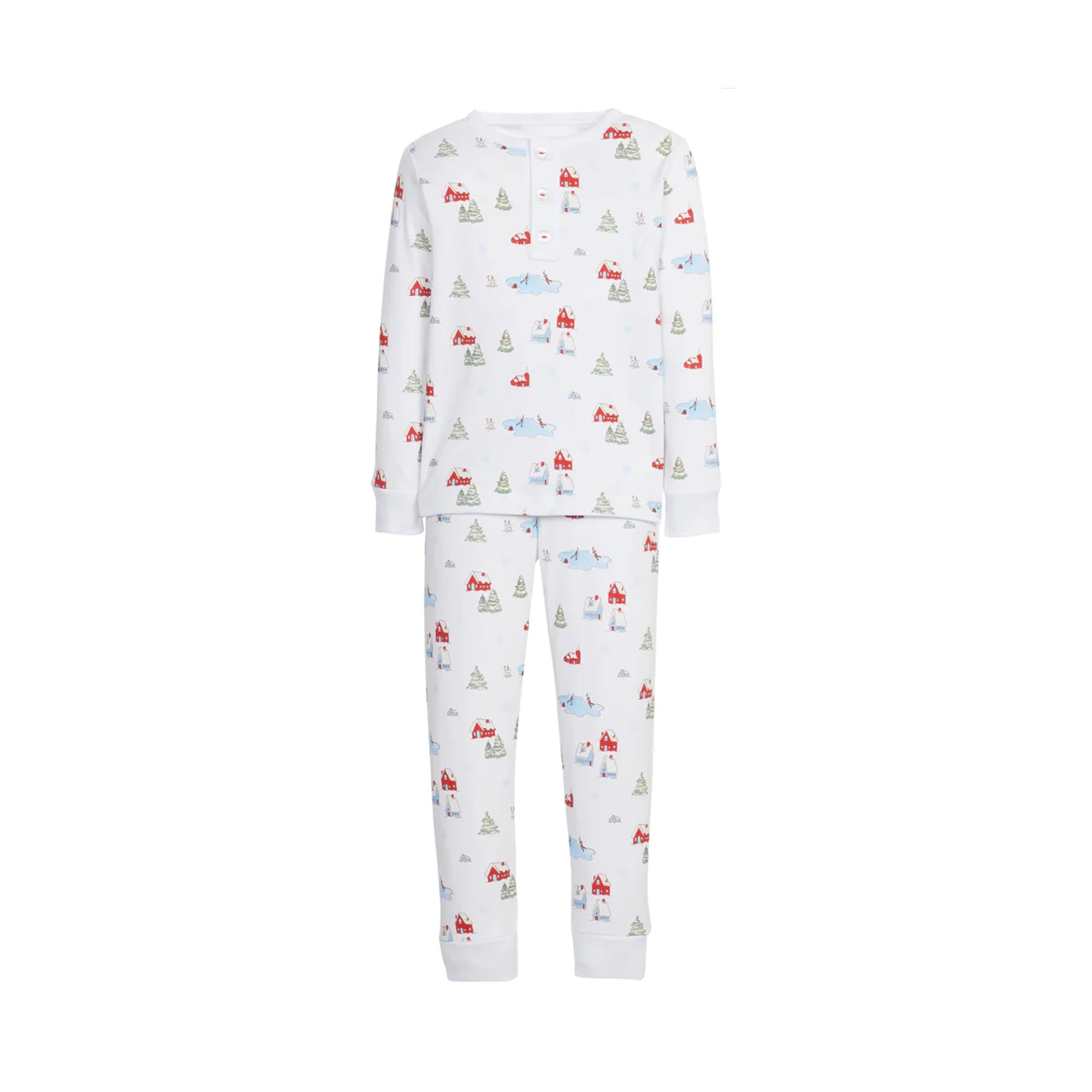 Printed Jammies in Christmas Village