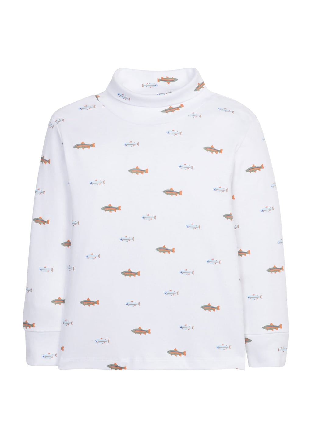 printed turtleneck with multicolored fish, Little English classic boy's turtleneck