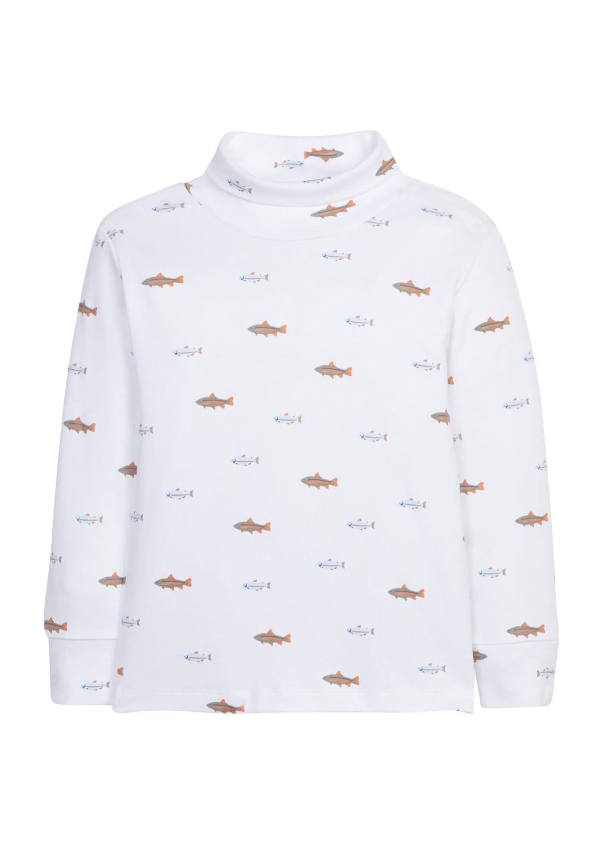printed turtleneck with multicolored fish, Little English classic boy's turtleneck