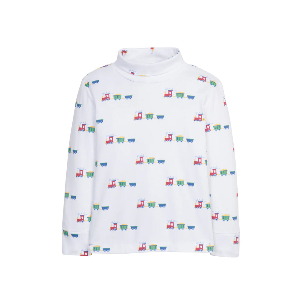 Printed Turtleneck in Trains