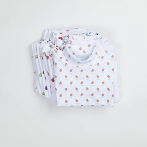 Printed Turtleneck in Football