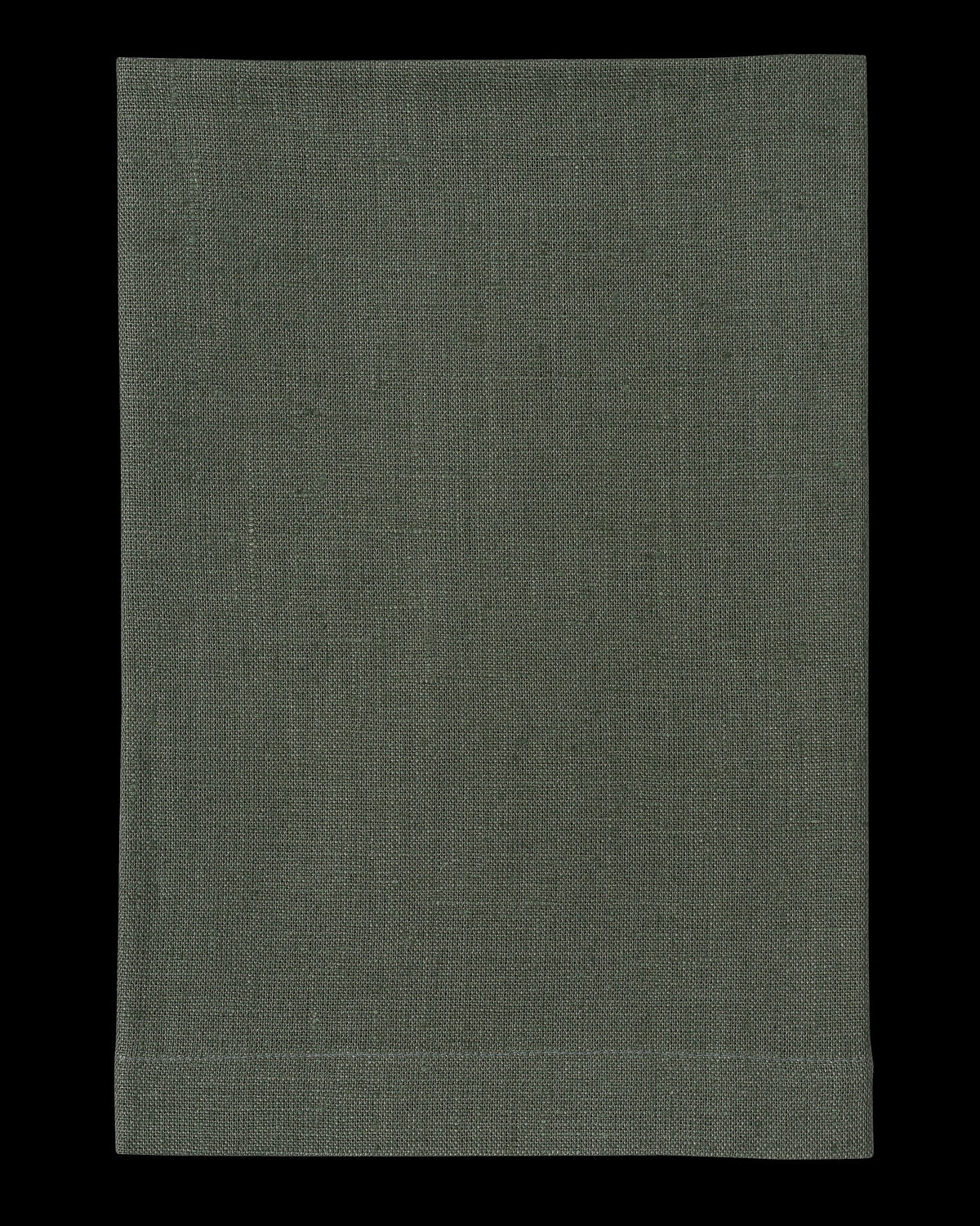 A linen placemat in the color pewter