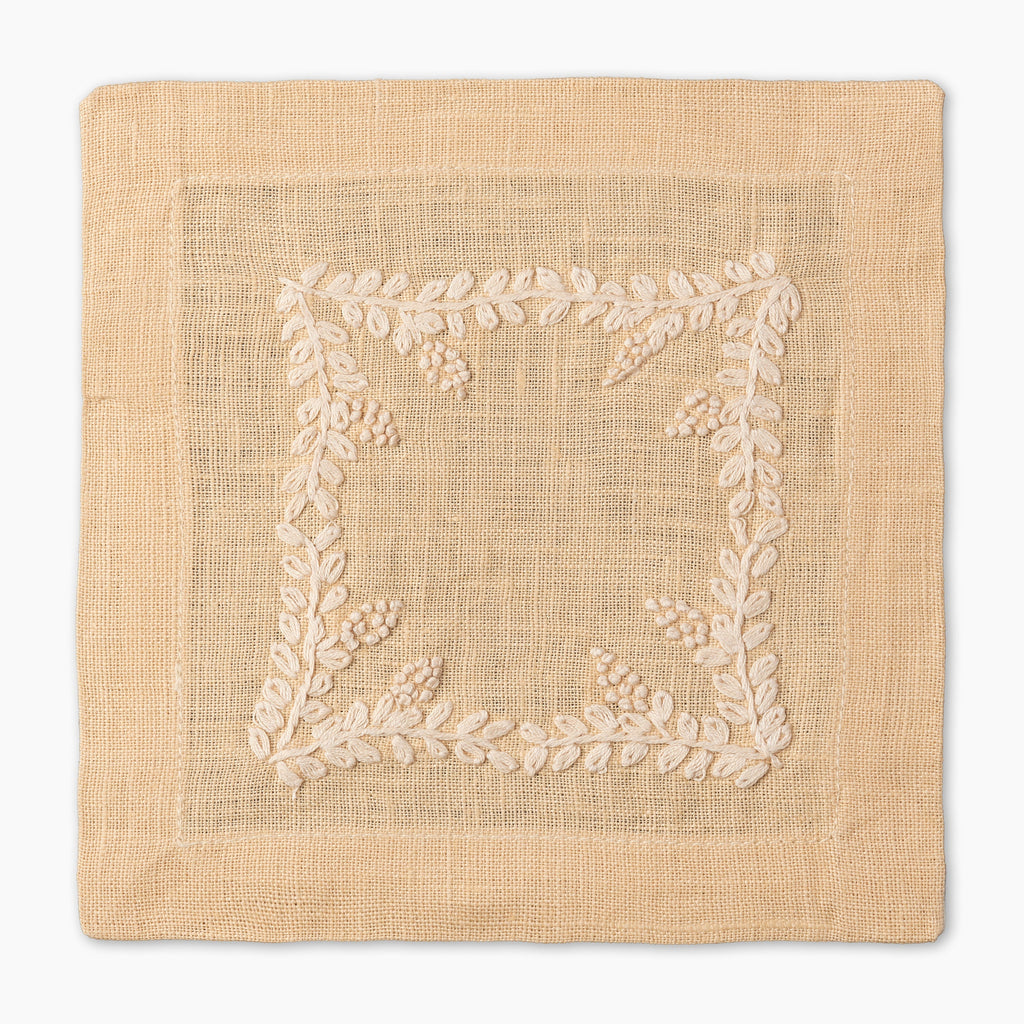 Prism Vine Linen Square Cocktail Napkins