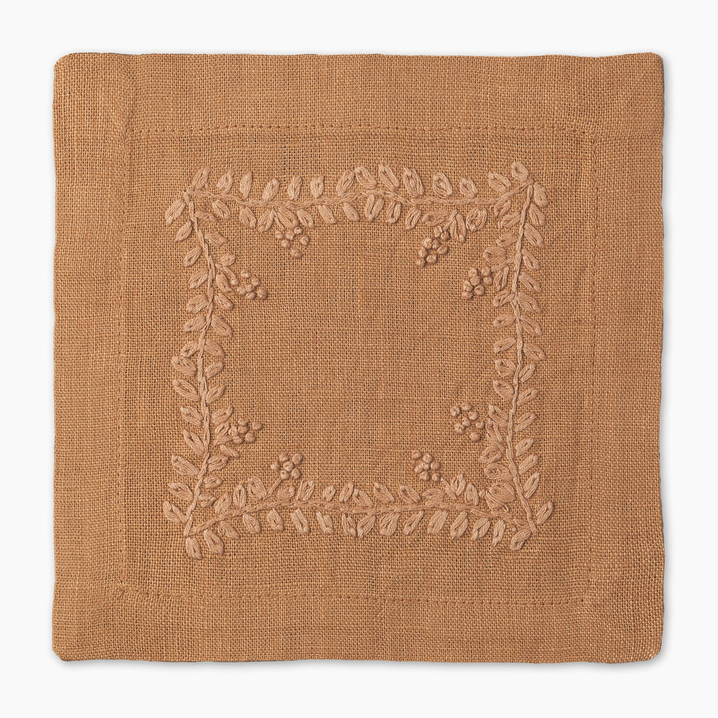 Prism Vine Linen Square Cocktail Napkins