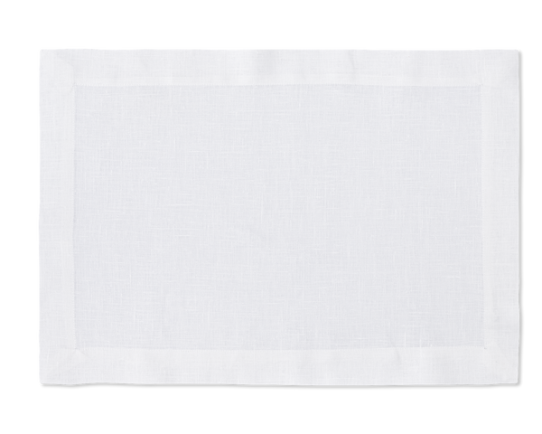 Prism White Placemat in Linen