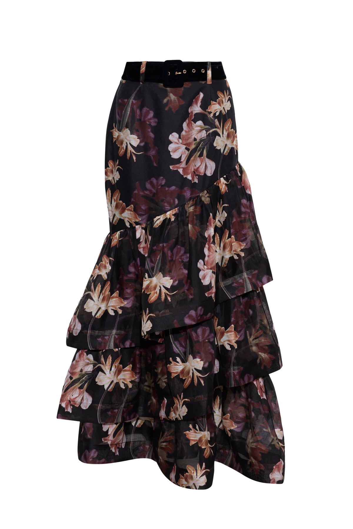 Priya Skirt in Elysian Flora Black