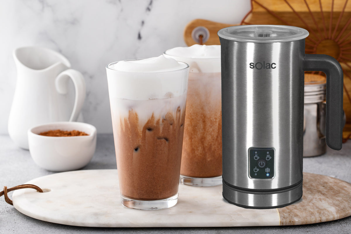 Solac Pro Foam™ Stainless Steel Milk Frother & Hot Chocolate Mixer