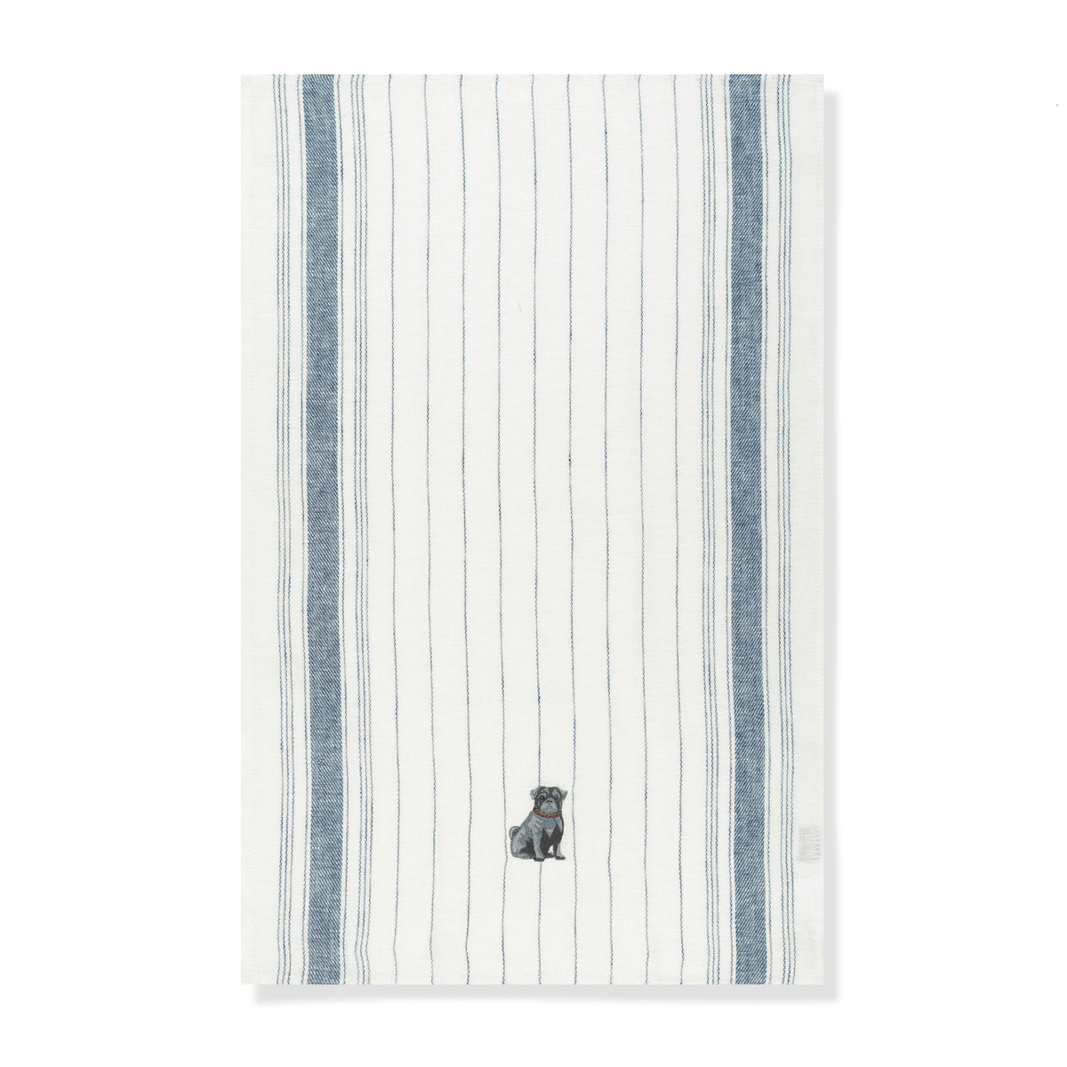 Kitchen Towel with Pug Embroidery
